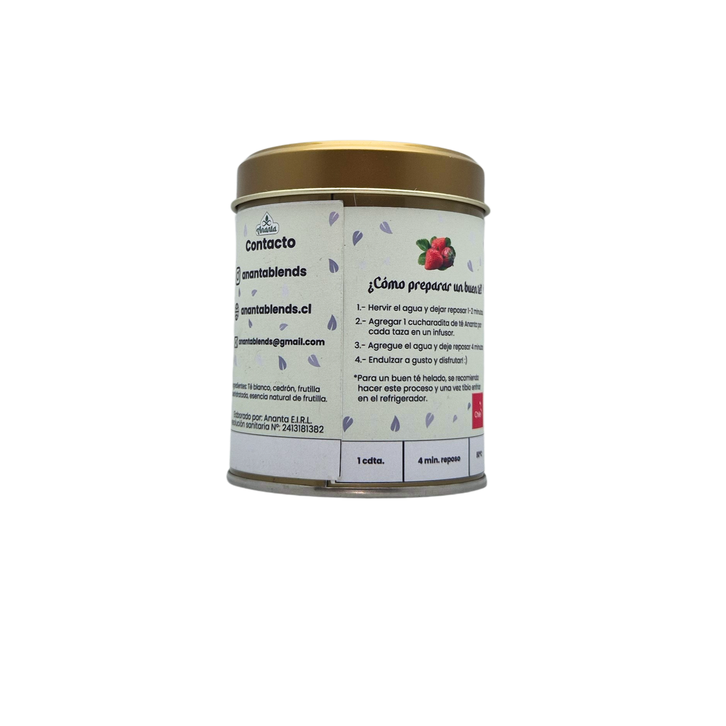 Té blanco frutilla cedrón