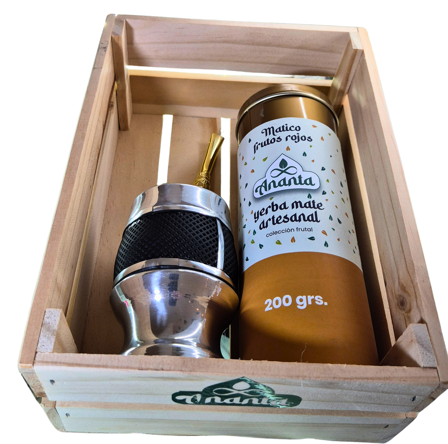 Pack matero + yerba + bombilla + caja madera gratis
