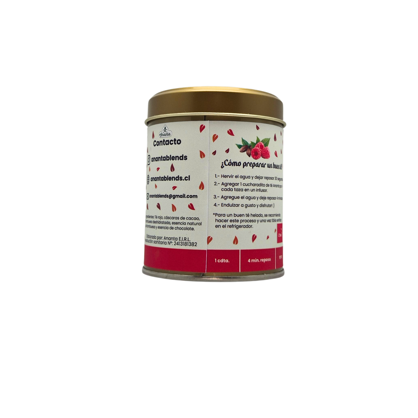 Té rojo frambuesa cacao