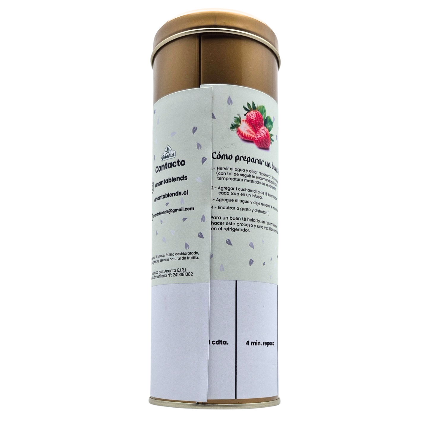 Té blanco frutilla cedrón 80grs