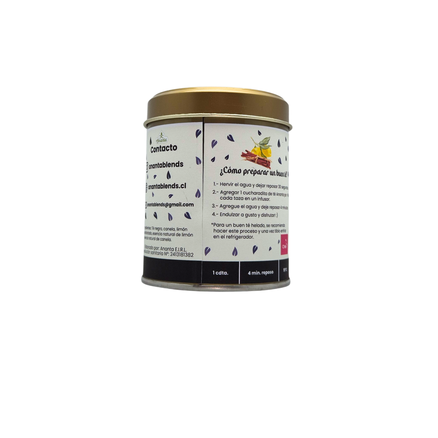 Té negro limón canela