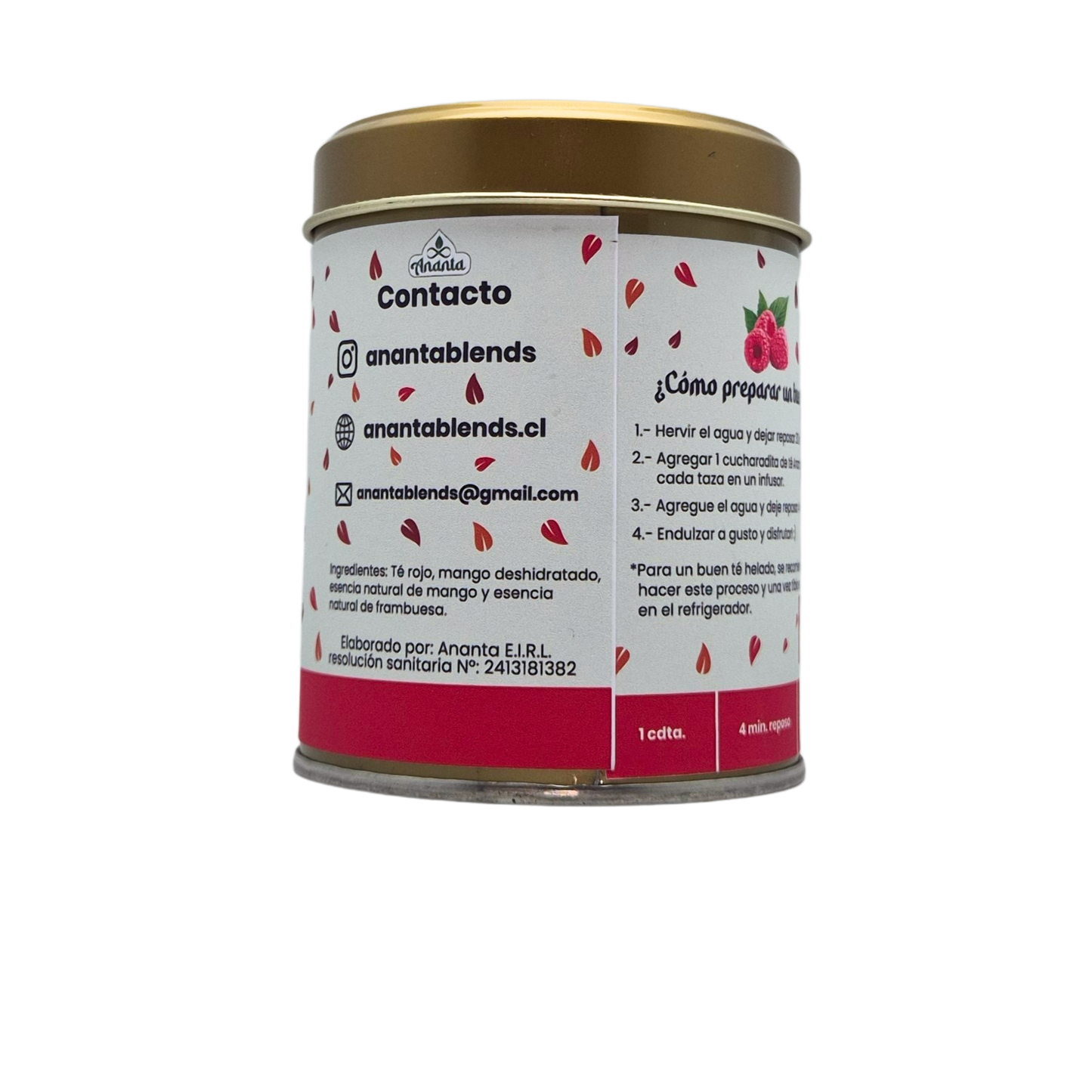 Té rojo mango frambuesa